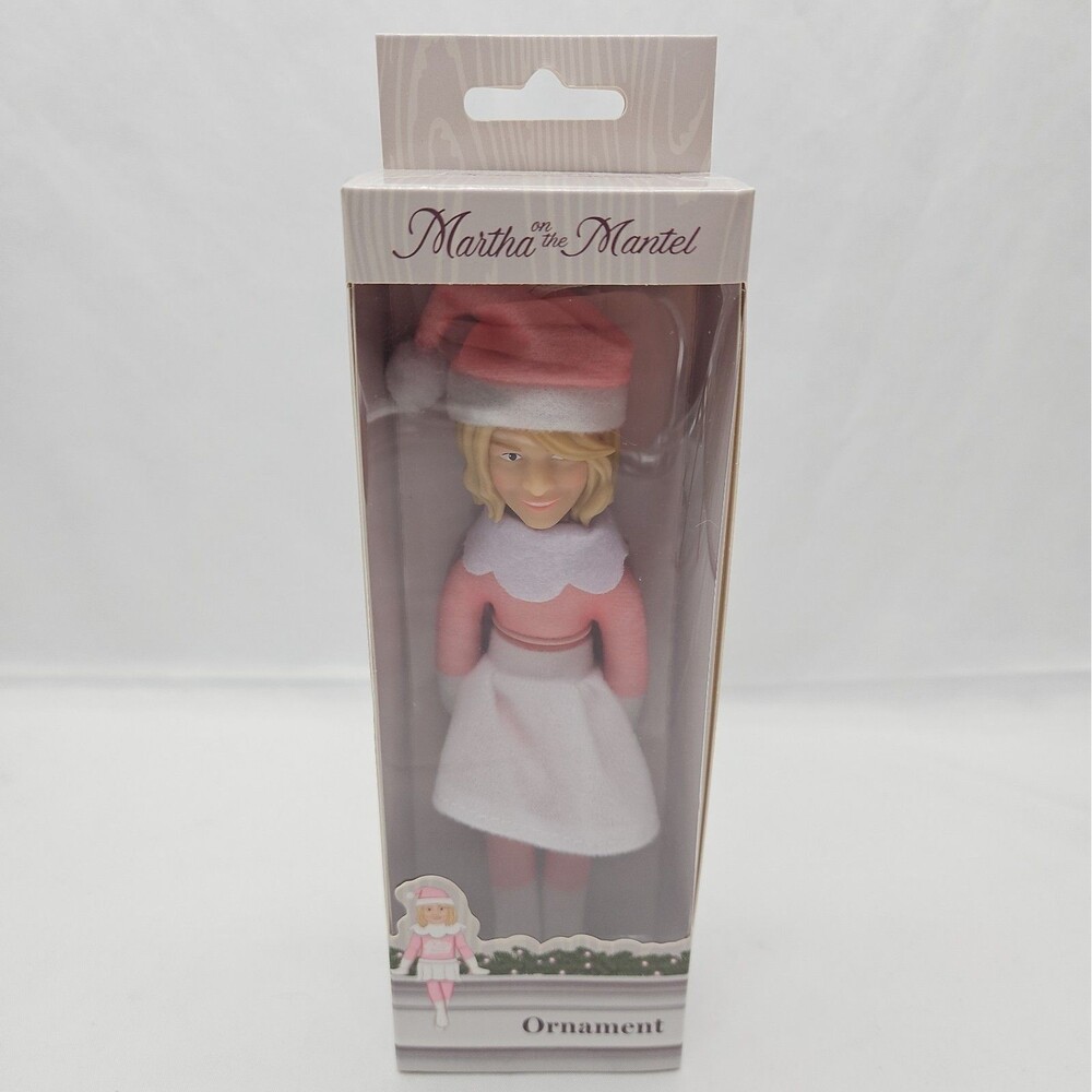7 in Martha Stewart Pink Elf Martha on the Mantle A Holiday Collectible Ornament